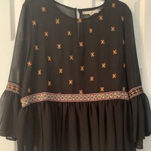 Chelsea & Violet black embroidered top